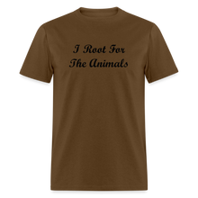 Load image into Gallery viewer, I Root For The Animals Black Font Unisex Classic T-Shirt - brown
