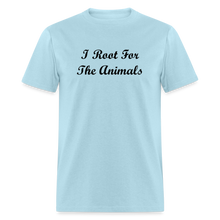 Load image into Gallery viewer, I Root For The Animals Black Font Unisex Classic T-Shirt - powder blue

