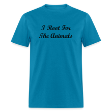 Load image into Gallery viewer, I Root For The Animals Black Font Unisex Classic T-Shirt - turquoise
