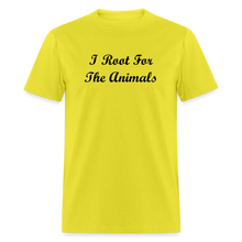 Load image into Gallery viewer, I Root For The Animals Black Font Unisex Classic T-Shirt - yellow
