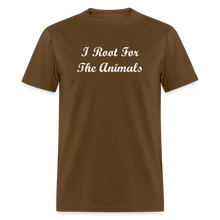 Load image into Gallery viewer, I Root For The Animals White Font Unisex Classic T-Shirt - brown
