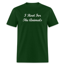 Load image into Gallery viewer, I Root For The Animals White Font Unisex Classic T-Shirt - forest green
