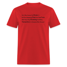 Load image into Gallery viewer, Love funds Black Font Unisex Classic T-Shirt - red
