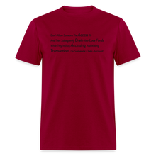 Load image into Gallery viewer, Love funds Black Font Unisex Classic T-Shirt - dark red
