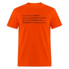 Load image into Gallery viewer, Love funds Black Font Unisex Classic T-Shirt - orange
