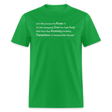Load image into Gallery viewer, Love Funds White Font Unisex Classic T-Shirt - bright green
